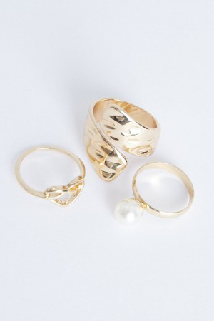Gold ring set for fashion girls