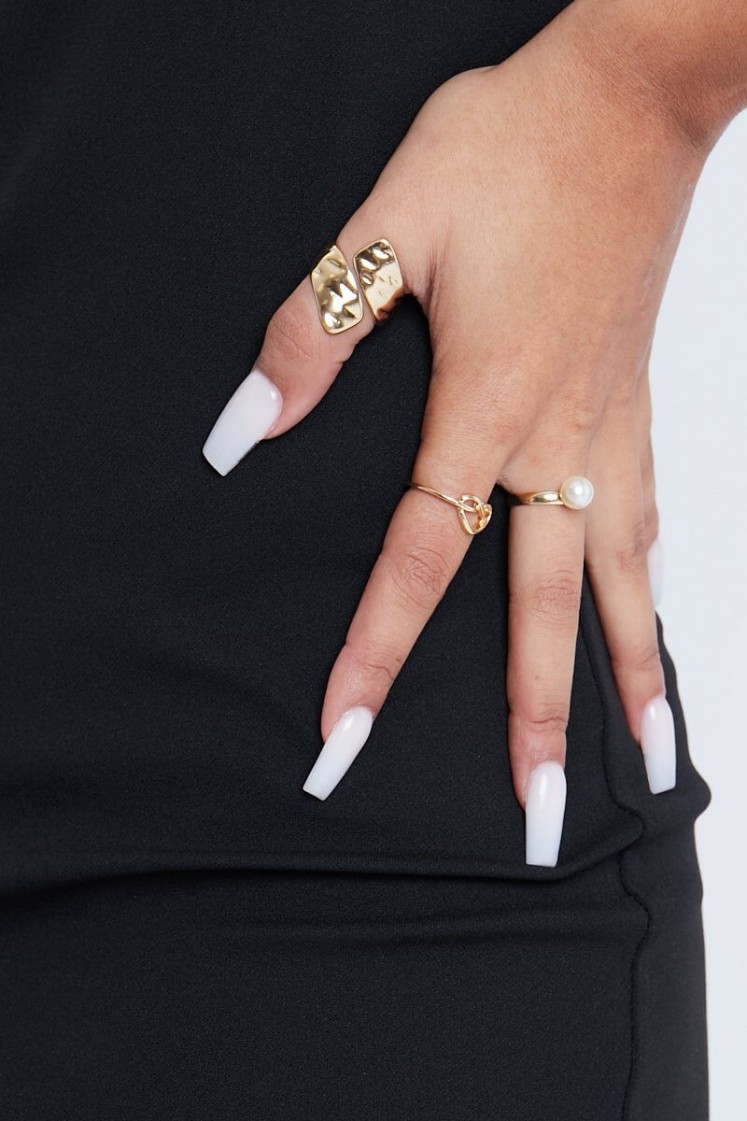 Gold ring set for fashion girls